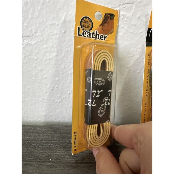 2 Sets Boot Laces, Shoe Gear Leather & STAY-TY Nylon Laces Heavy Duty 72” 183 Cm - Picture 5 of 5